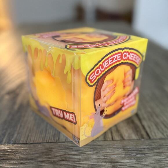 Giggle Zone Squeeze Cheese Block Large Squishy Sensory Fidget Stress Novelty Toy - Picture 5 of 10